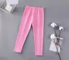Leggings Infantis de Primavera e Outono, Calças de Algodão Puro Multicor Nove Pontos para Meninas, Calças Longas Justas Elásticas de Comprimento no Tornozelo para Crianças Tamanho Médio e Grande