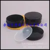 Bote plano de ungüento negro 50g botella de cera para el cabello caja plana de crema botella de cera para coche botella vacía de crema facial botella de crema de loción botella de gel de aloe vera