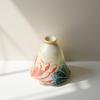 Taza de Té de Florero Alto con Flor de Loto Pintada a Mano con Esmalte Caramelo, Taza de Té para el Hogar, Juego de Té Kung Fu, Taza Individual Antigua