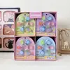 Set de 6 sellos de cristal de dibujos animados, cara sonriente de dibujos animados linda, sellos coloridos para niños, sellos de estímulo para estudiantes, premios de regalo
