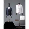 Maniquí de cuerpo entero para exhibición de ropa de hombre, maniquí de tienda de ropa, maniquí de medio cuerpo, soporte para maniquí de traje, ropa formal, soporte para escaparate