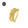 Titanio G23 comercio exterior nuevos adornos para perforaciones acero inoxidable puro con incrustaciones de circonita anillo cerrado simple anillo para la nariz aretes transfronterizos