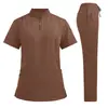 Uniforme de Enfermera, Bata Quirúrgica, Ropa de Quirófano, Bata de Aislamiento, Uniforme Unisex para Clínica Dental, Conjunto de Pantalón Largo y Manga Corta, Personal Médico