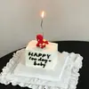 Decoração de bolo para celebração de 100 dias de cavalo bebê estilo coreano, enfeite de mesa de sobremesa para primeiro aniversário do cavalo do zodíaco