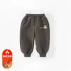Pantalones de Otoño e Invierno para Niños y Niñas, Pantalones Deportivos Gruesos con Forro de Felpa para Bebés y Niños Pequeños, Pantalones Cálidos Casuales para Usar al Aire Libre