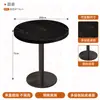 Mesa de Bar Preta Minimalista Italiana e Cadeiras Estilo Retrô Mesa de Reunião para Cafeteria Mesa de Vinho Simples Moderna Cadeira de Celebridade da Internet