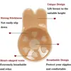 Pastillas Adhesivas de Silicona para Levantar el Pecho con Orejas de Conejo, Pastillas para Pezones, Sujetador Adhesivo, Anti-Bulto, Anti-Caída, Superficie de Tela de Conejo en los Pezones, Invisible