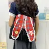 Mochila de cuadros retro de estrella de dibujos animados coreana y japonesa, mochila escolar estilo universitario linda para niña, mochila pequeña para salidas y viajes para mujeres
