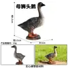 Juego de Juguetes Modelo de Pato Animal Salvaje de Simulación Sólida Cognitiva para Niños Aves de Corral Ala Pato Gris Patito Adornos