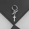 Pendientes de Clip para Oreja con Hebilla Ot Estrella Cruzada Cuadrada Pendientes Unisex Accesorios para Oreja de Nicho de Gama Alta