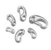 Hebilla de acero de titanio pulido hebilla macho de camarón de acero inoxidable hebilla de montañismo en forma de D joyería DIY collar de cuerda de cuero pulsera hebilla de langosta