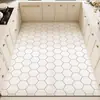 Tapete de Piso de PVC Fresco e Simples, à Prova de Óleo e Impermeável para Interior, Limpável e Lavável, Tapete de Piso de Cozinha Durável e Resistente ao Desgaste