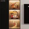 Árbol de Dinero Pintura de Arena Movediza Gatos de la Suerte Adornos Decoración de Sala de Estar Regalo de Mudanza a Casa Nueva Regalo de Inauguración de Casa Nueva Hogar