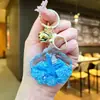 Llavero Creativo Serie Océano Relleno de Aceite Pez Payaso Estrella de Mar Pez Pequeño Colgante de Bolso Decoración de Llavero