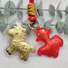 Llavero de Oro Puro 999 "Hazte Rico al Instante", Regalo de Año Nuevo del Año del Caballo, Colgante de Caballo Pequeño, Recuerdo para la Prosperidad Instantánea