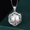 2023 nuevo collar colgante de tres colores con incrustaciones de perla gris blanca amarilla retro europeo y americano temperamento traje de mujer