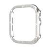 Adequado para Caixa de Relógio Apple S12 Diamante Único, Caixa Protetora Oca com Cravação de Diamantes para Apple Watch 42/46mm com Borda de Diamantes