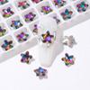 Acessórios para unhas pequena estrela do mar flash estrela do mar de cinco ângulos apontou fundo diamante rosa transparente branco gordura Big Star broca de unhas Acessórios Atacado