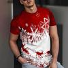 Camiseta de manga curta transfronteiriça da Nova Celebração de Natal de 2024 para a Europa e os Estados Unidos
