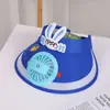 Sombrero protector solar para niños, de verano, para mujer, con parte superior vacía y protección UV, transpirable, con dibujos animados