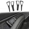 Adequado para Tesla Model 3/Y fibra de carbono real modificação interior moldura decorativa de elevação adesivo peças automotivas
