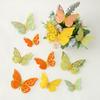 Papel Tapiz Decorativo Estéreo Mariposa Recortada en 3D Transfronteriza Doble Capa Textura Metálica Mariposa Simulada Mixta Pegatina de Pared