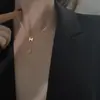 Collar con Borlas Letra H 2021 Nuevo Diseño de Nicho Femenino Cadena para Clavícula Femenina Verano