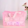 Bolsa de cosméticos floral de PVC à prova d'água para casa e viagem, bolsa de armazenamento para produtos de higiene pessoal e banho, atacado