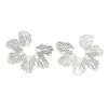 Nuevo producto transfronterizo europeo y americano: aretes florales, aretes colgantes metálicos exagerados y únicos versátiles, accesorios para mujer estilo playero al por mayor