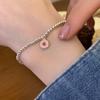 Pulsera de plata de ley s925 estilo coreano estilo coreano de alta gama sentido de la minoría sentido del color cara sonriente con cuentas 2023 nuevo para mujer