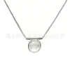 Colgante de collar accesorio de cristal blanco transparente cuadrado original para mujer, nueva cadena de clavícula de nicho de lujo ligero
