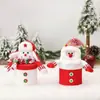 Caja de Regalo Muñeco de Alce Sombrero Lei Feng Muñeco de Nieve Dibujos Animados Personas Mayores Nochebuena Caja de Manzana Tejida Tarro de Dulces Navideños
