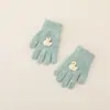 Guantes infantiles de dibujos animados, cómodos para niños de 3 a 8 años, guantes infantiles de punto cálidos y resistentes al frío, a prueba de viento para exteriores, con dedos separados