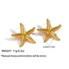 Pendientes de Acero Inoxidable Titanio Estrella de Mar Estilo Oceánico Pendientes Personalizados Diseño de Moda Joyería para Orejas