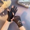 Ciclismo de renda feminina condução bonito imitação sol- luvas de prova de duas mulheres expostas dois dedos primavera e verão novas luvas de algodão