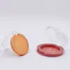 Venta Directa de Fábrica Caja Compacta de Polvo Rubor, Caja Vacía Redonda de Plástico con Tapa abatible para Iluminador de un solo color, Contorno, Materiales de Empaque para Maquillaje