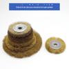 Roda de polimento de remoção de ferrugem paralela roda de fio de cobre plano de cobre puro fio de aço inoxidável turbina escova de fio de cobre roda de fio de cobre