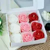 Velas Aromáticas de Lembrança, Velas em Formato de Rosa Vermelha, Decoração de Atmosfera para Pedido e Confissão, Atacado de Caixas de Presente para o Dia dos Namorados