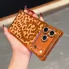 Estampado de Leopardo Brillo Succión Magnética Adecuado para Funda de Teléfono Móvil Iphone17 Borde Recto Cuatro Esquinas Anticaída Todo Incluido Apple 16 Anticaída Funda Suave