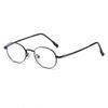 Gafas retro japonesas de seda dorada con montura ovalada pura ultraligeras con espejo plano anti luz azul Liu Yifei con cara pequeña fábrica