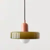 Candelabro vintage transfronterizo para comedor Memphis, Candelabro pequeño nórdico color crema para sala de estar, barra de bar, Lámpara de cristal Bauhaus para mesita de noche