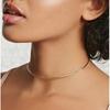 Comercio Exterior Europa y América WISH Estilo Caliente Moisés Mia Anillo de Acero Metálico Cadena para el Cuello Anillo Collar Sencillo