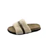 Chinelos de algodão de fada, chinelos peludos, chinelos slip-on antiderrapantes para mulheres, novo modelo da moda, design deslumbrante de bico aberto, camurça outono e inverno 2026