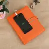 Cuaderno de cuero PU para negocios, tesoro de carga portátil, cuaderno, libro de trabajo para aprender y oficina, se puede personalizar el logotipo