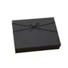 En stock caja de regalo rectangular negra tapa cielo y tierra caja de regalo de cumpleaños caja vacía con lazo caja de regalo al por mayor