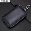 Bolsa de Chaveiro com Zíper de Grande Capacidade Gran para Homens Montada na Cintura Couro Genuíno Porta-Cartões Feminino Chaveiro Multifuncional Impermeável