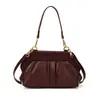 2026 Nova Bolsa Nuvem Plissada Simples de Nicho Feminina para o Dia a Dia Transversal Textura de Luxo Leve Versátil Fashionável Bolsa de Ombro