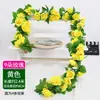 Rosa Artificial Flor Falsa Guirlanda Pendurada na Parede Enrolada em Tubos de Água de Ar Condicionado para Bloquear e Decorar Teto da Sala de Estar Plantas de Plástico