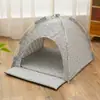 Tienda de campaña para mascotas, casa para gatos y perros, adecuada para todas las estaciones, impermeable, transpirable, tela de tacto frío, casa para gatos con protección solar para exteriores