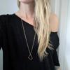 Joyas Europeas y Americanas Estilo Metálico Simple Corte Sexy Corazón de Melocotón Corazón Forma Cadena Larga para Suéter Collar